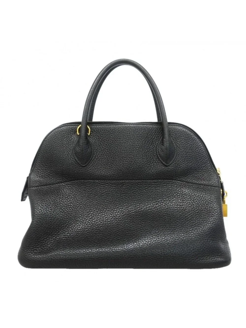 Hermes Handbag Bolide 31 Taurillon Clemence Black Gold 2-Way